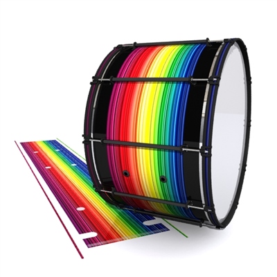 System Blue Professional Series Bass Drum Slip - Rainbow Stripes (Themed)