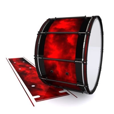 System Blue Professional Series Bass Drum Slip - Red Smokey Clouds (Themed)