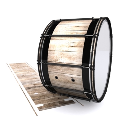 System Blue Professional Series Bass Drum Slip - Vertical Planks (Themed)
