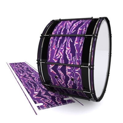 System Blue Professional Series Bass Drum Slip - Violet Voltage Tiger Camouflage (Purple)