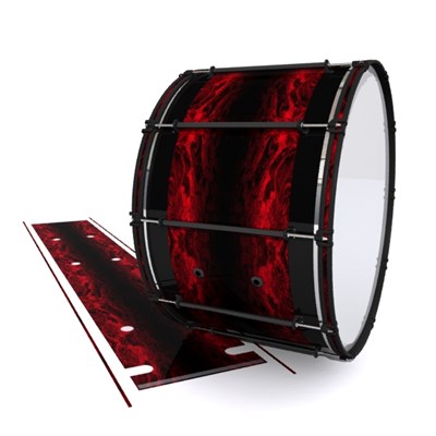 System Blue Professional Series Bass Drum Slip - Volcano GEO Marble Fade (Red)