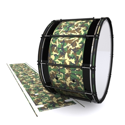 System Blue Professional Series Bass Drum Slip - Woodland Traditional Camouflage (Neutral)