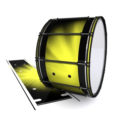 System Blue Professional Series Bass Drum Slip - Yellow Light Rays (Themed)