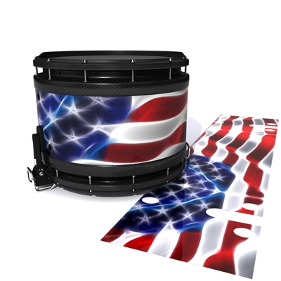 System Blue Professional Series Snare Drum Slip - Stylized American Flag