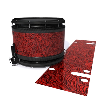 System Blue Professional Series Snare Drum Slip - Deep Red Paisley (Themed)