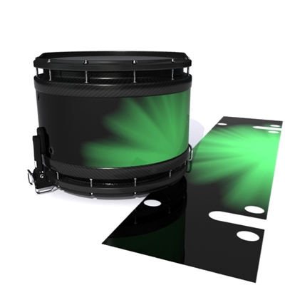 System Blue Professional Series Snare Drum Slip - Green Light Rays (Themed)