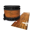 System Blue Professional Series Snare Drum Slip - Lateral Brush Strokes Orange and Black (Orange)