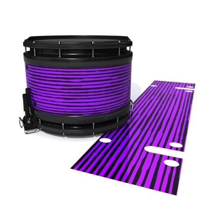 System Blue Professional Series Snare Drum Slip - Lateral Brush Strokes Purple and Black (Purple)