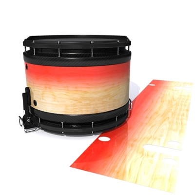 System Blue Professional Series Snare Drum Slip - Maple Woodgrain Red Fade (Red)