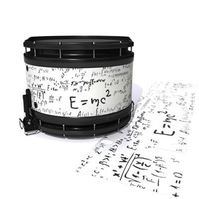 System Blue Professional Series Snare Drum Slip - Mathmatical Equations on White (Themed)