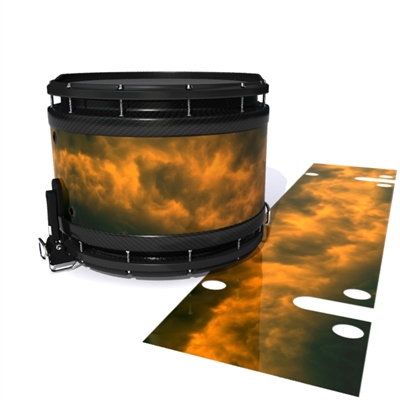 System Blue Professional Series Snare Drum Slip - Orange Smokey Clouds (Themed)