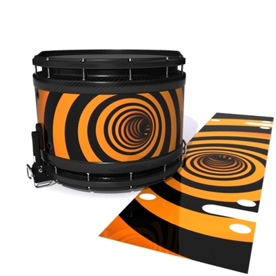 System Blue Professional Series Snare Drum Slip - Orange Vortex Illusion (Themed)2