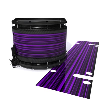 System Blue Professional Series Snare Drum Slip - Purple Horizon Stripes (Purple)