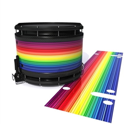 System Blue Professional Series Snare Drum Slip - Rainbow Stripes (Themed)