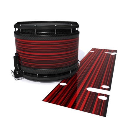 System Blue Professional Series Snare Drum Slip - Red Horizon Stripes (Red)