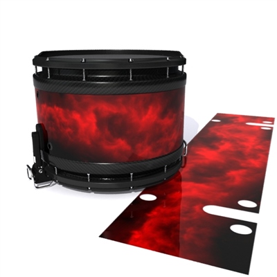 System Blue Professional Series Snare Drum Slip - Red Smokey Clouds (Themed)