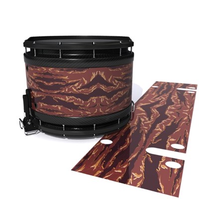 System Blue Professional Series Snare Drum Slip - Sabertooth Tiger Camouflage (Red)