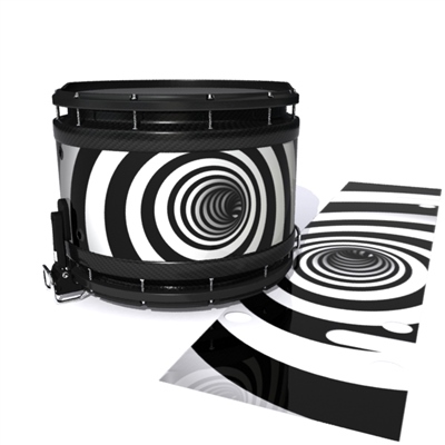 System Blue Professional Series Snare Drum Slip - White Vortex Illusion (Themed)