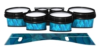 System Blue Professional Series Tenor Drum Slips - Blue Feathers (Themed)