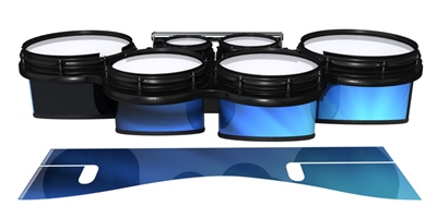 System Blue Professional Series Tenor Drum Slips - Blue Light Rays (Themed)