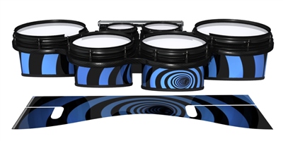 System Blue Professional Series Tenor Drum Slips - Blue Vortex Illusion (Themed)