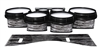 System Blue Professional Series Tenor Drum Slips - Chaos Brush Strokes Black and White (Neutral)