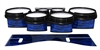 System Blue Professional Series Tenor Drum Slips - Chaos Brush Strokes Blue and Black (Blue)