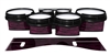 System Blue Professional Series Tenor Drum Slips - Chaos Brush Strokes Maroon and Black (Red)