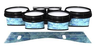 System Blue Professional Series Tenor Drum Slips - Cosmic Tide (Blue)