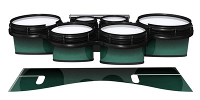 System Blue Professional Series Tenor Drum Slips - Deep Viridian Fade (Green)