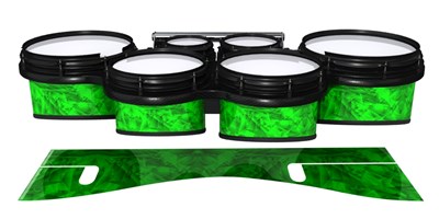 System Blue Professional Series Tenor Drum Slips - Green Cosmic Glass (Green)