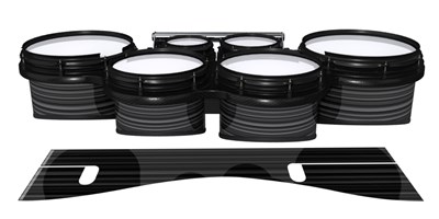 System Blue Professional Series Tenor Drum Slips - Grey Horizon Stripes (Neutral)