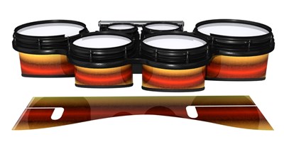 System Blue Professional Series Tenor Drum Slips - Jupiter Storm (Red) (Yellow)