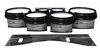 System Blue Professional Series Tenor Drum Slips - Lateral Brush Strokes Black and White (Neutral)