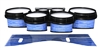 System Blue Professional Series Tenor Drum Slips - Lateral Brush Strokes Blue and White (Blue)