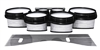 System Blue Professional Series Tenor Drum Slips - Lateral Brush Strokes Grey and White (Neutral)