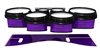 System Blue Professional Series Tenor Drum Slips - Lateral Brush Strokes Purple and Black (Purple)
