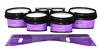 System Blue Professional Series Tenor Drum Slips - Lateral Brush Strokes Purple and White (Purple)