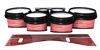 System Blue Professional Series Tenor Drum Slips - Lateral Brush Strokes Red and White (Red)