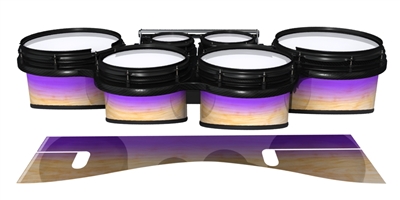 System Blue Professional Series Tenor Drum Slips - Maple Woodgrain Purple Fade (Purple)