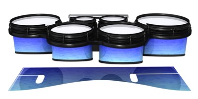 System Blue Professional Series Tenor Drum Slips - Marine Maple Fade (Blue)