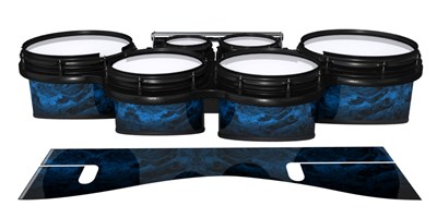 System Blue Professional Series Tenor Drum Slips - Ocean GEO Marble Fade (Blue)
