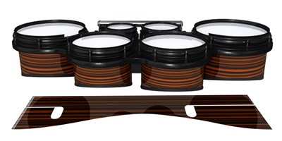 System Blue Professional Series Tenor Drum Slips - Orange Horizon Stripes (Orange)