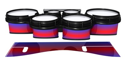 System Blue Professional Series Tenor Drum Slips - Orion Fade (Blue) (Red)