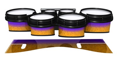 System Blue Professional Series Tenor Drum Slips - Purple Canyon Rain (Orange) (Purple)