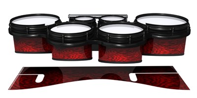 System Blue Professional Series Tenor Drum Slips - Rosy Red Rosewood (Red)