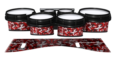 System Blue Professional Series Tenor Drum Slips - Serious Red Traditional Camouflage (Red)
