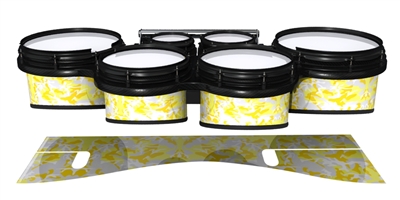 System Blue Professional Series Tenor Drum Slips - Solar Blizzard Traditional Camouflage (Yellow)