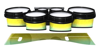 System Blue Professional Series Tenor Drum Slips - Springtime Fade (Yellow) (Aqua)