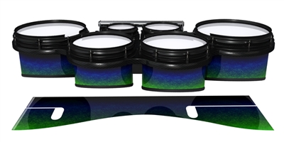 System Blue Professional Series Tenor Drum Slips - Summer Night (Blue) (Green)